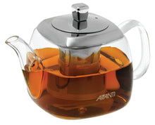 Load image into Gallery viewer, Beautiful Square Glass Teapot - 400mls
