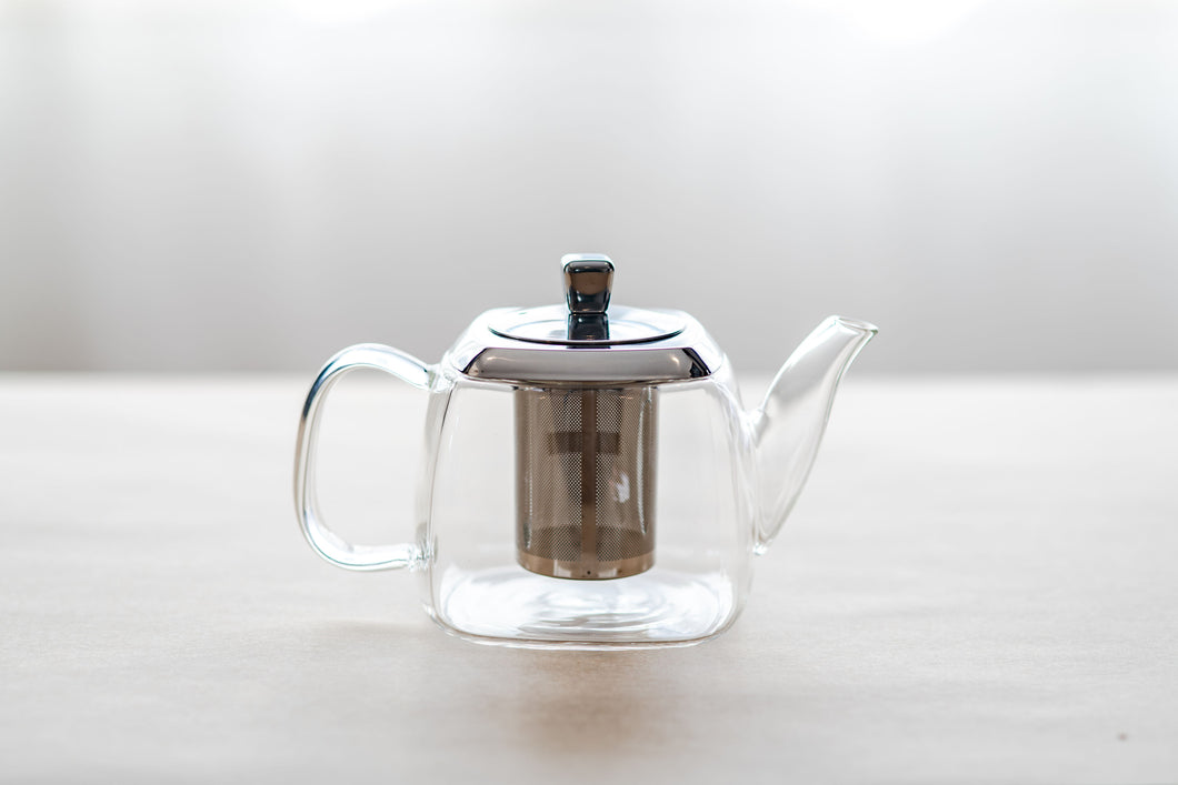 Beautiful Square Glass Teapot - 400mls