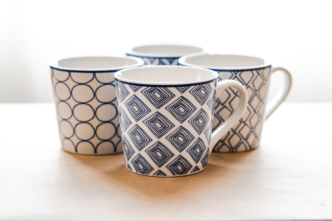 Contempo Mod Mugs - Set of Four